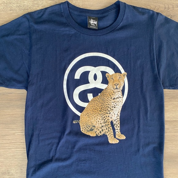 NWOT Stussy Cheetah SS Link Tee Sz.S - Picture 1 of 4